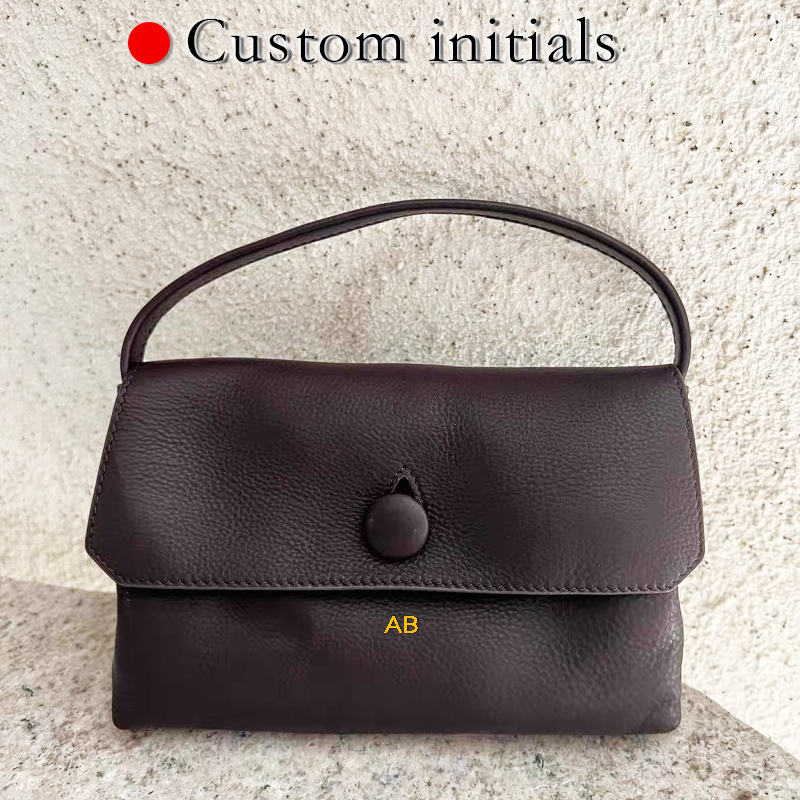 Luxury Bags Designer - Custom Initials Genuine Leather Mini The
