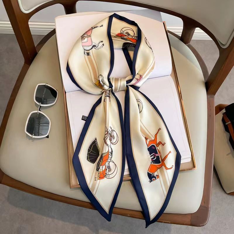 Luxury Bags Designer - Luxury Design Silk Skinny Headwear Scarf