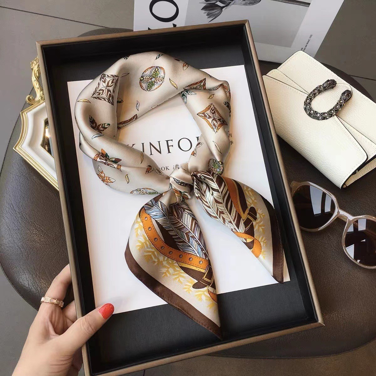 Luxury Bags Duffle - Luxury Fashion Print 70*70cm Silk Square