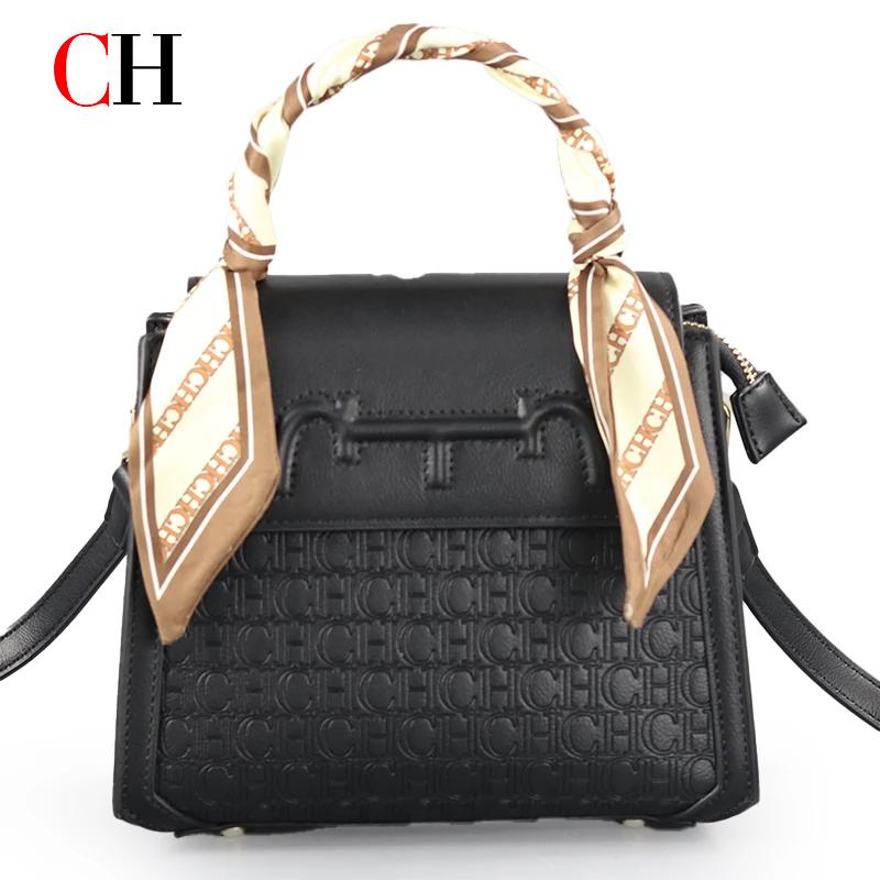 Tote Bag Leather Monogram - CH New Women Retro Horsebit Handbag