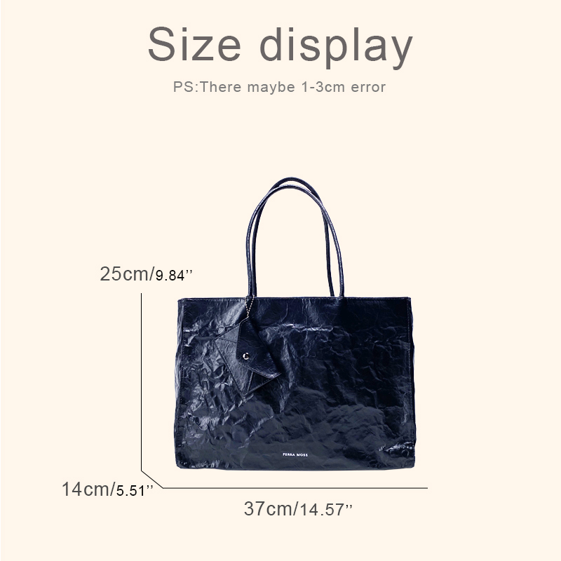 Korean Casual Kraft Paper Tote - Luxury Bags Korea 评论和价格
