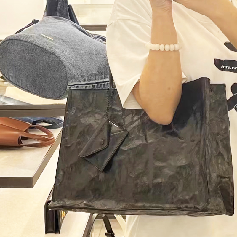 Korean Casual Kraft Paper Tote - Luxury Bags Korea 评论和价格
