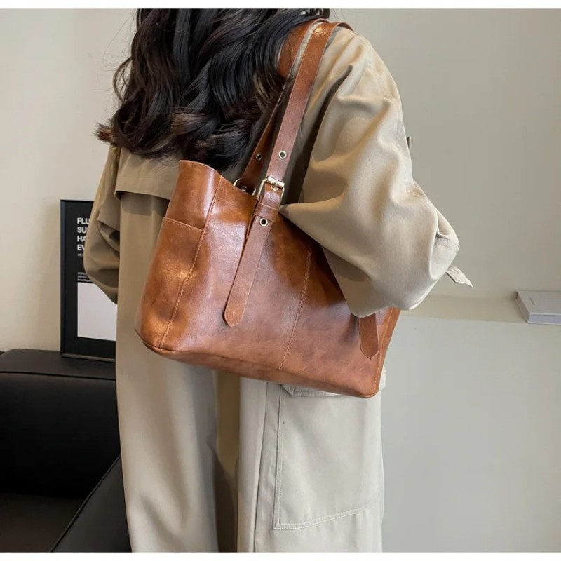 Large Capacity Solid Color Han - Luxury Bags Korea 评论和价格