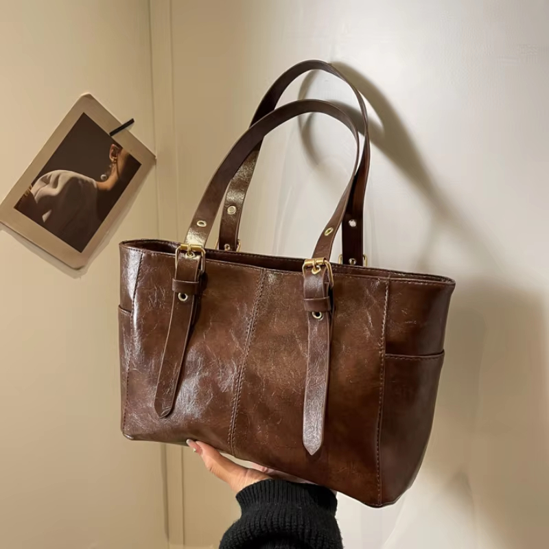 Large Capacity Solid Color Han - Luxury Bags Korea 评论和价格