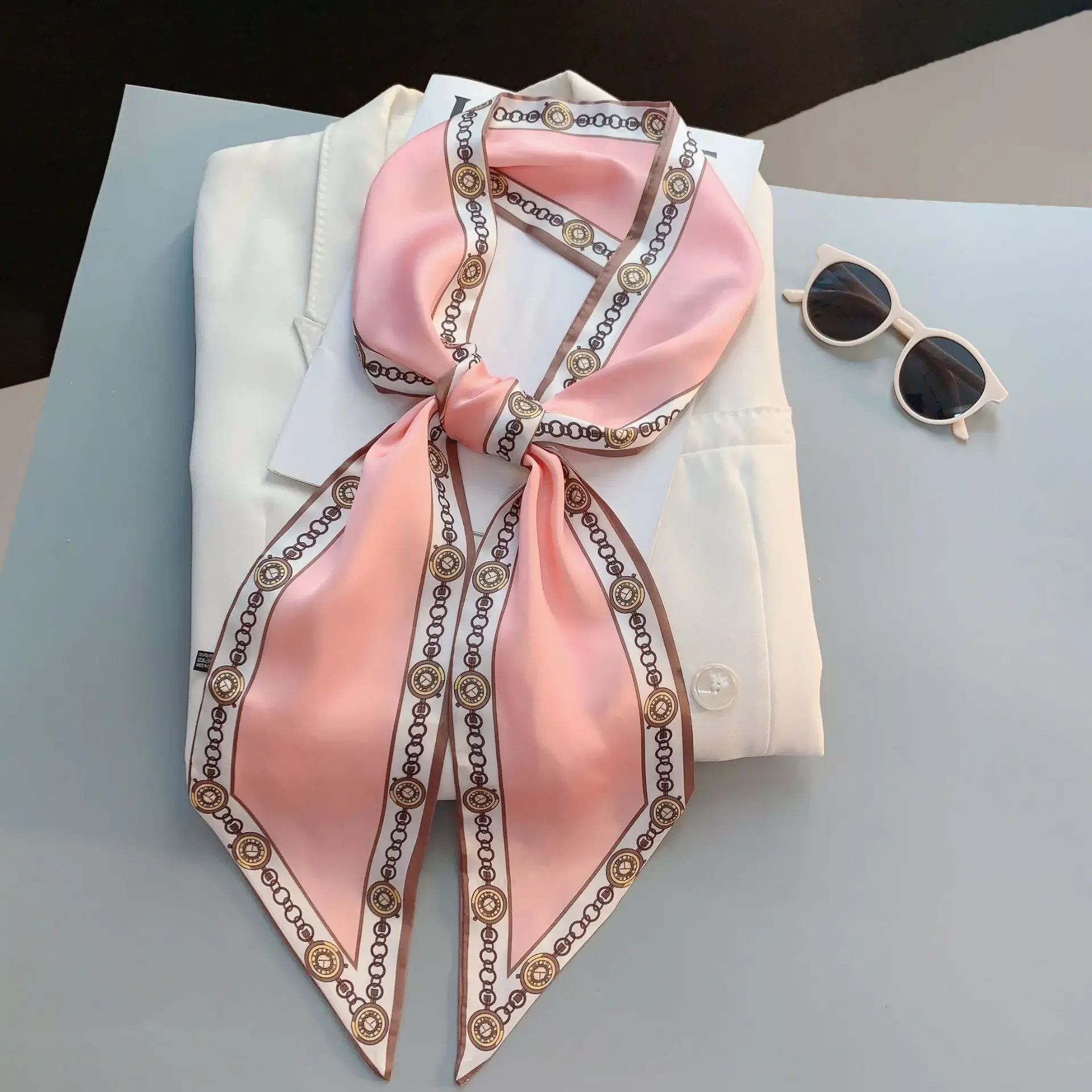 Design Print Skinny Scarf Plai - Luxury Bags Designer 评论和价格