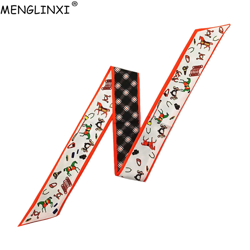 Horse Plaid Skinny Scarf Women - Luxury Bags In China 评论和价格