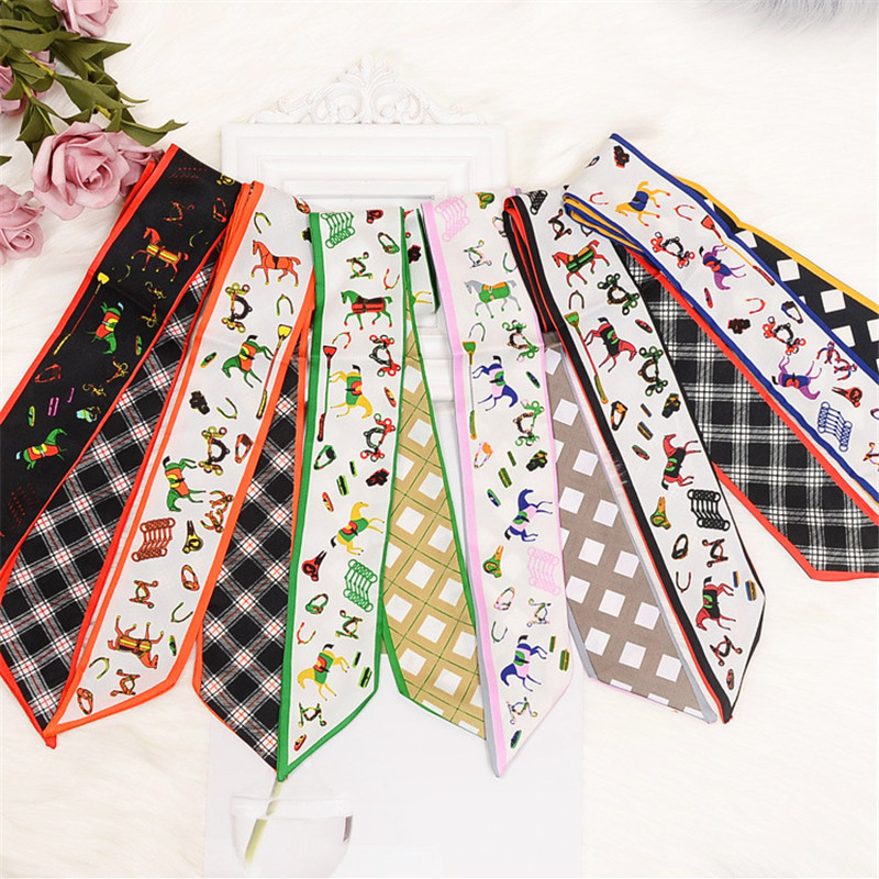 Horse Plaid Skinny Scarf Women - Luxury Bags In China 评论和价格