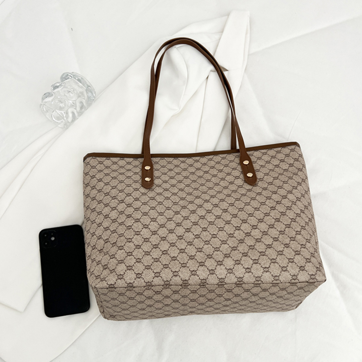 Luxury Vintage Women Shoulder  - Tote Bag Leather Monogram 评论和价格