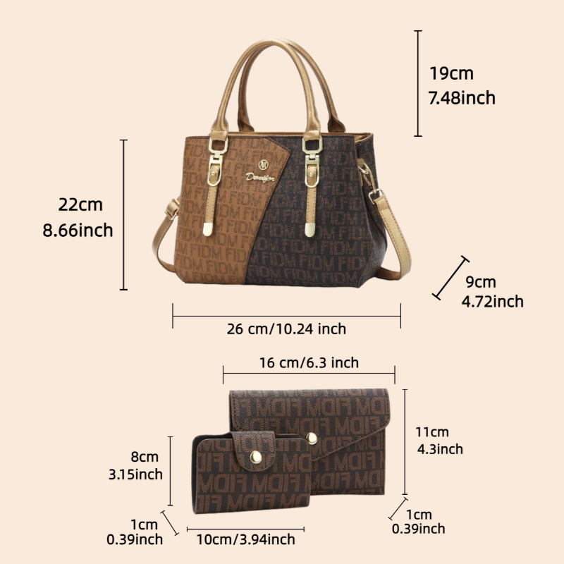 3-piece women's bag set, luxur - Luxury Bags For Women 评论和价格