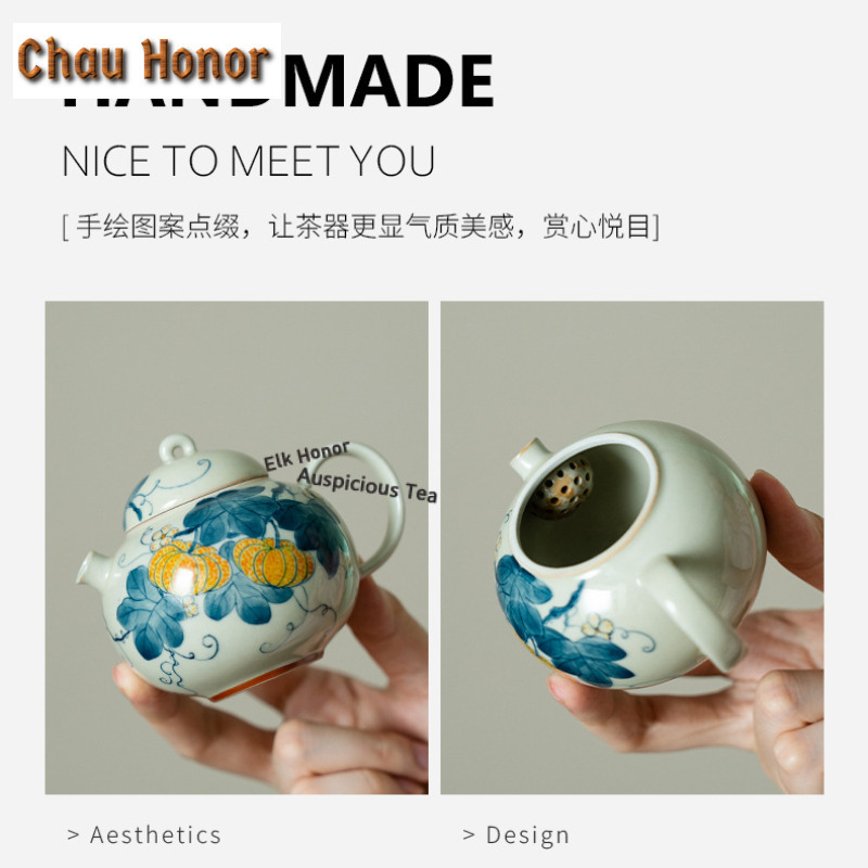 Hand-painted Pumpkin Travel Te - Luxury Bags Hand Painted 评论和价格