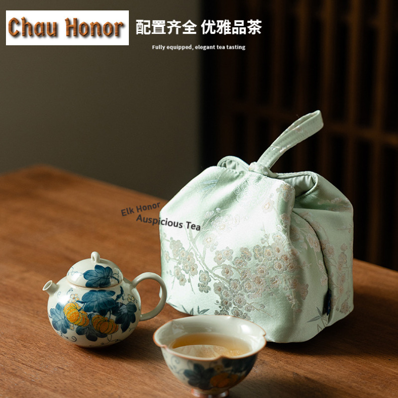 Hand-painted Pumpkin Travel Te - Luxury Bags Hand Painted 评论和价格