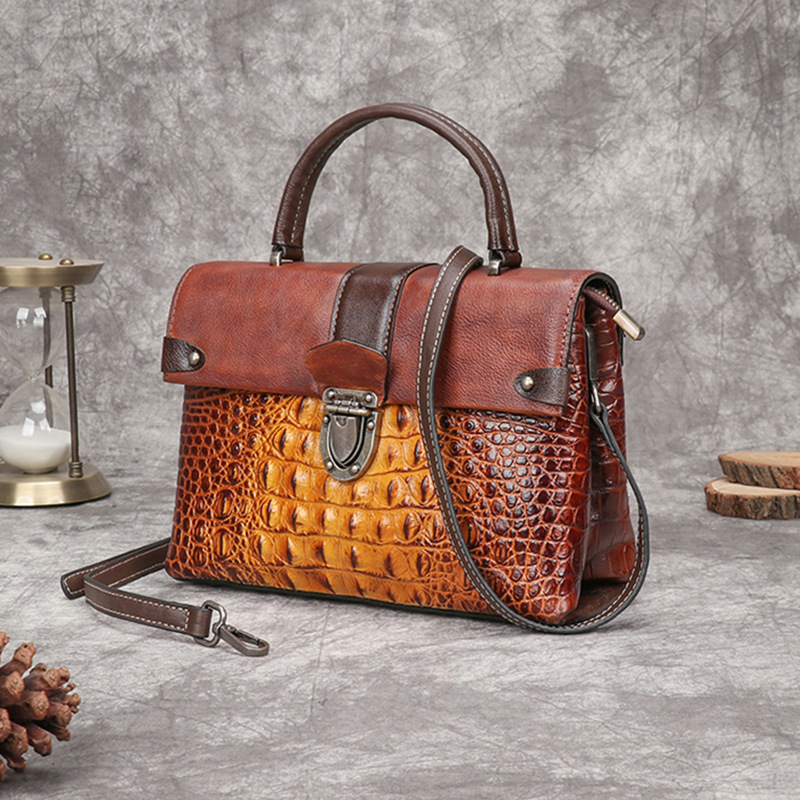 Johnature Retro Alligator Patt - Luxury Bags Hand Painted 评论和价格