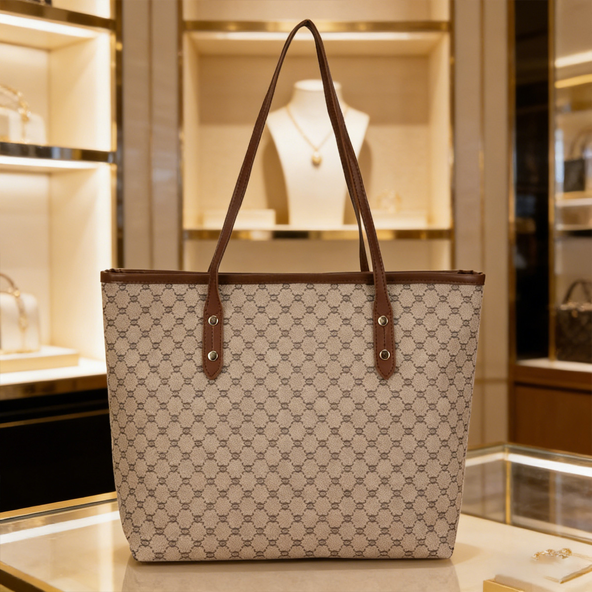 Luxury Vintage Women Tote Bag  - Tote Bag Leather Monogram 评论和价格