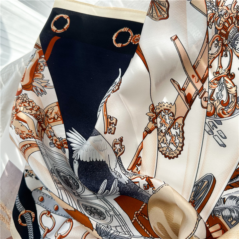 Summer Silk Scarf Women Soft S - Luxury Bags Designer 评论和价格