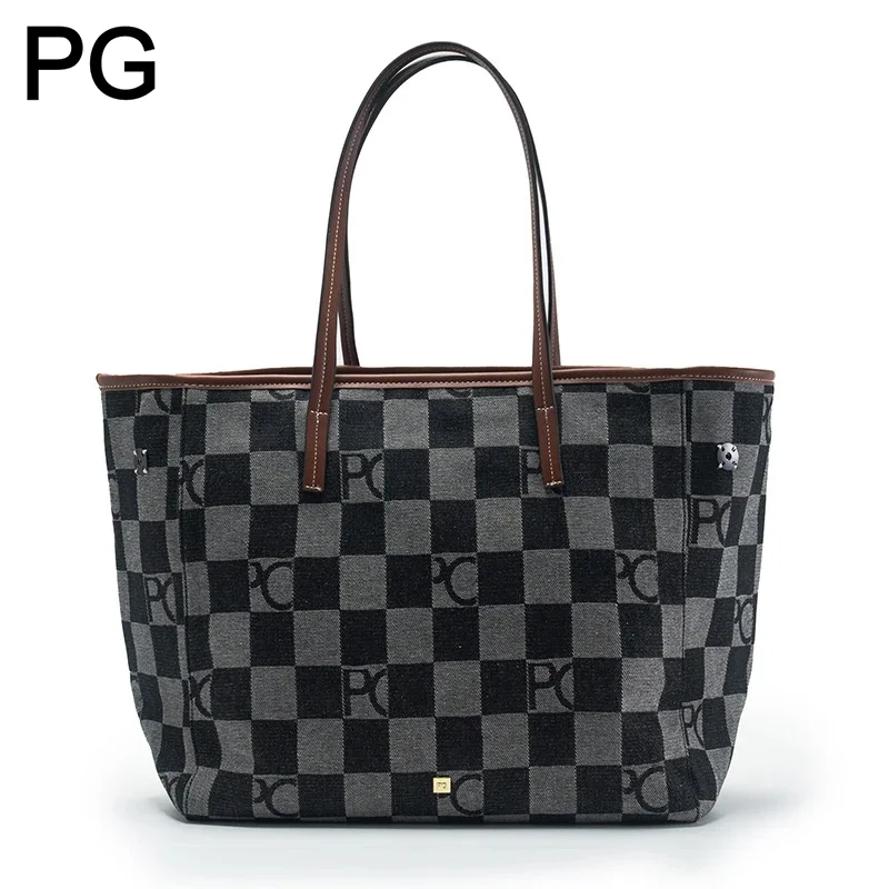 PG Checkerboard Monogram Tote  - Tote Bag Leather Monogram 评论和价格