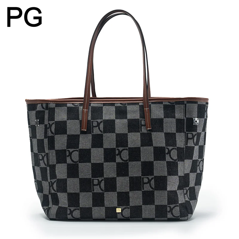 PG Checkerboard Monogram Tote  - Tote Bag Leather Monogram 评论和价格