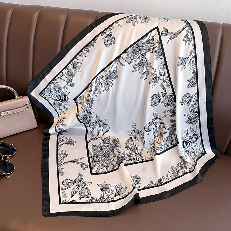 70*70cm Luxury Floral Print Si - Luxury Bags In China 评论和价格