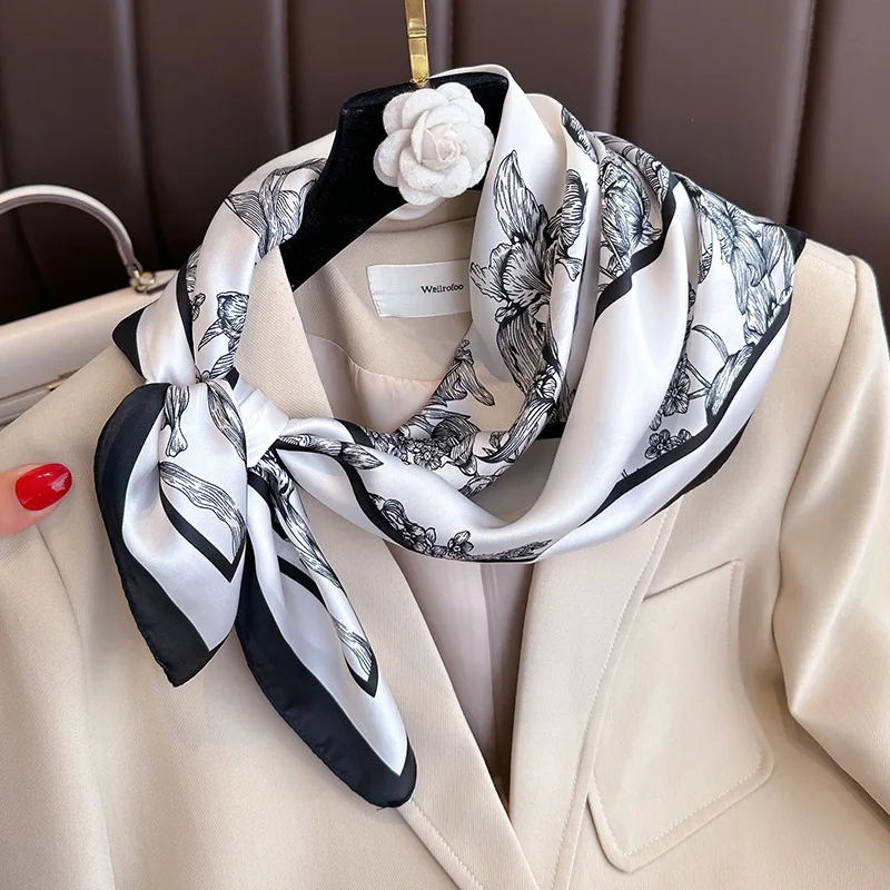 70*70cm Luxury Floral Print Si - Luxury Bags In China 评论和价格