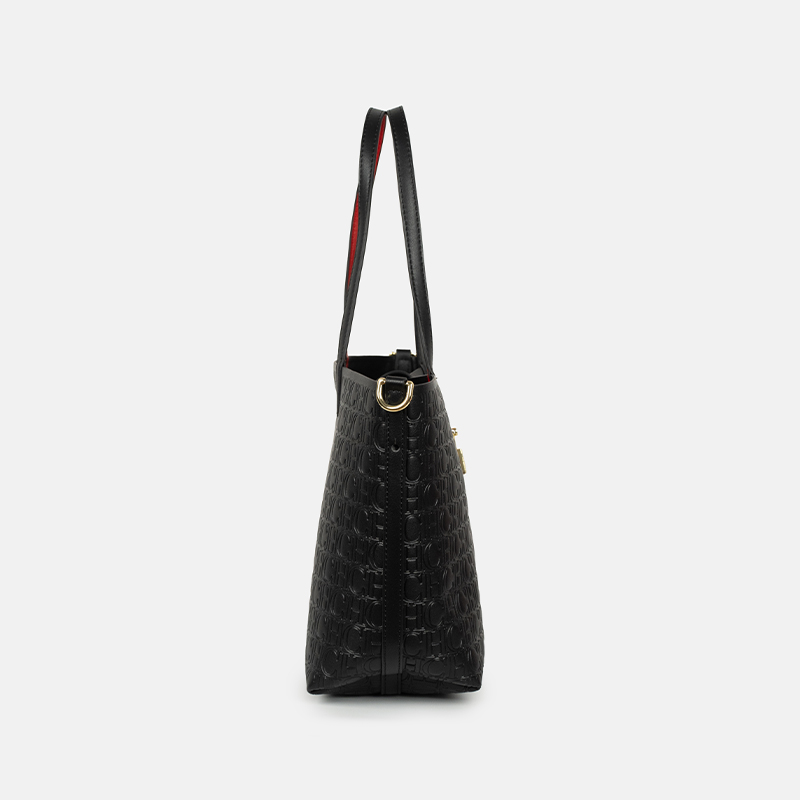 CH Embossed Monogram Tote Bag  - Tote Bag Leather Monogram 评论和价格