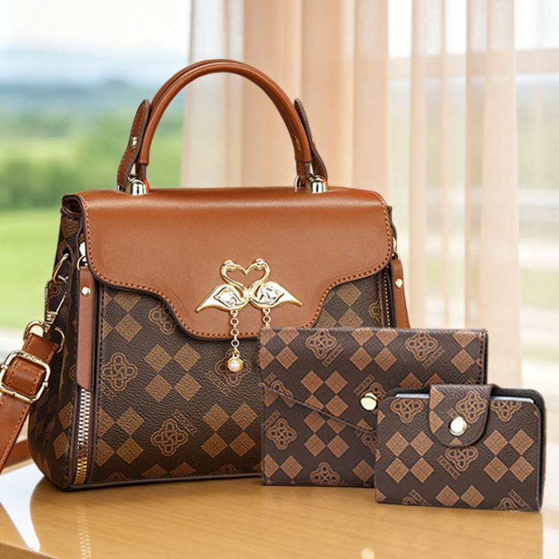 3-piece women's bag set, light - Luxury Bags For Women 评论和价格
