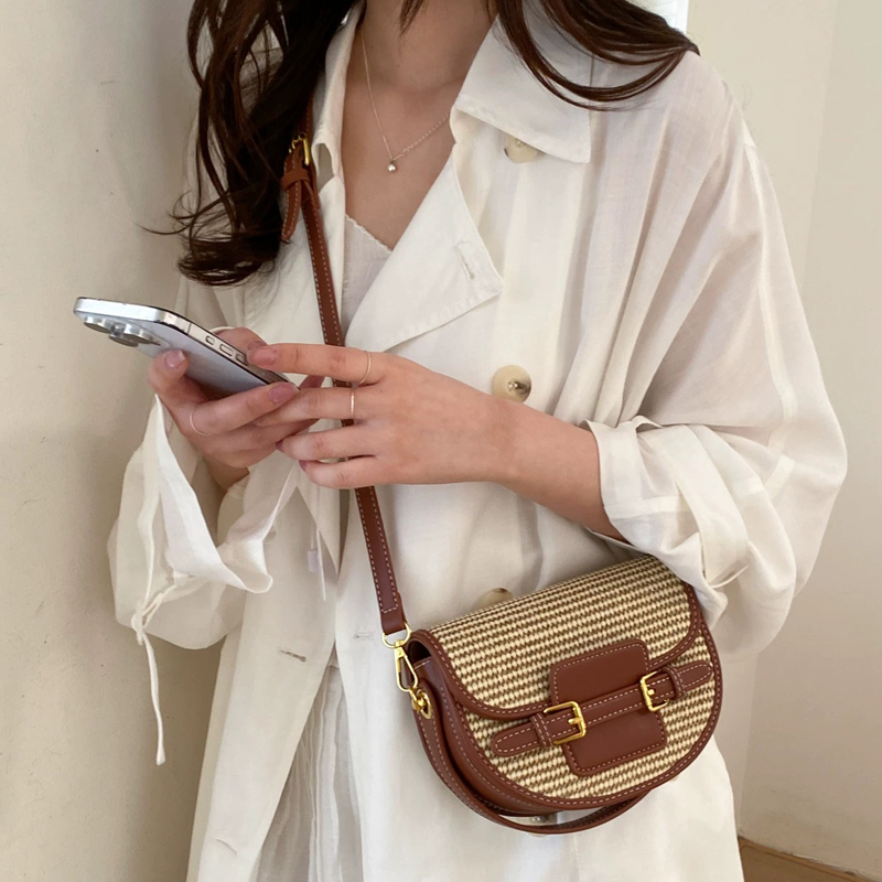 England Style Mini Straw Saddl - Luxury Bags Designer 评论和价格