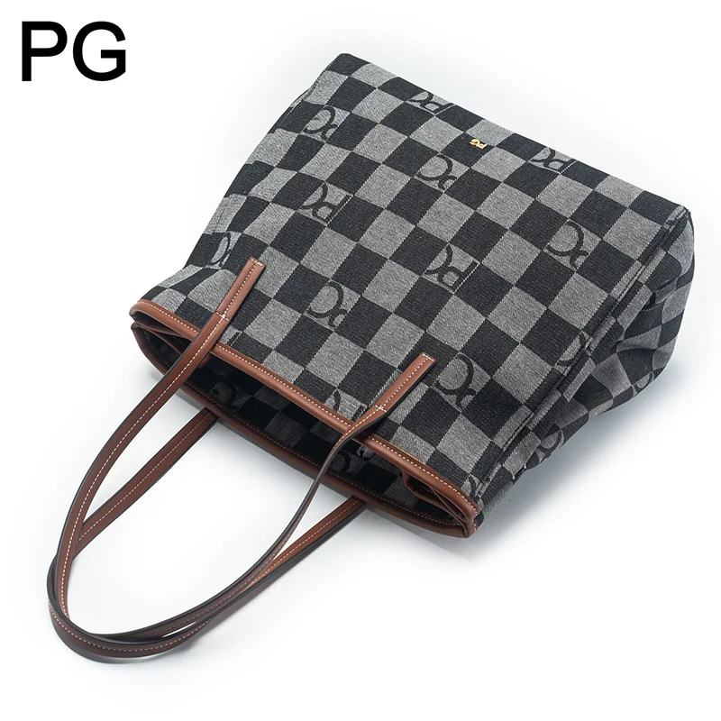 PG Retro Womens Checkered Tote - Tote Bag Leather Monogram 评论和价格