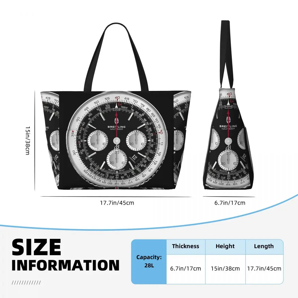Black Luxury Watch Face Beach  - Luxury Yoga Bags 评论和价格
