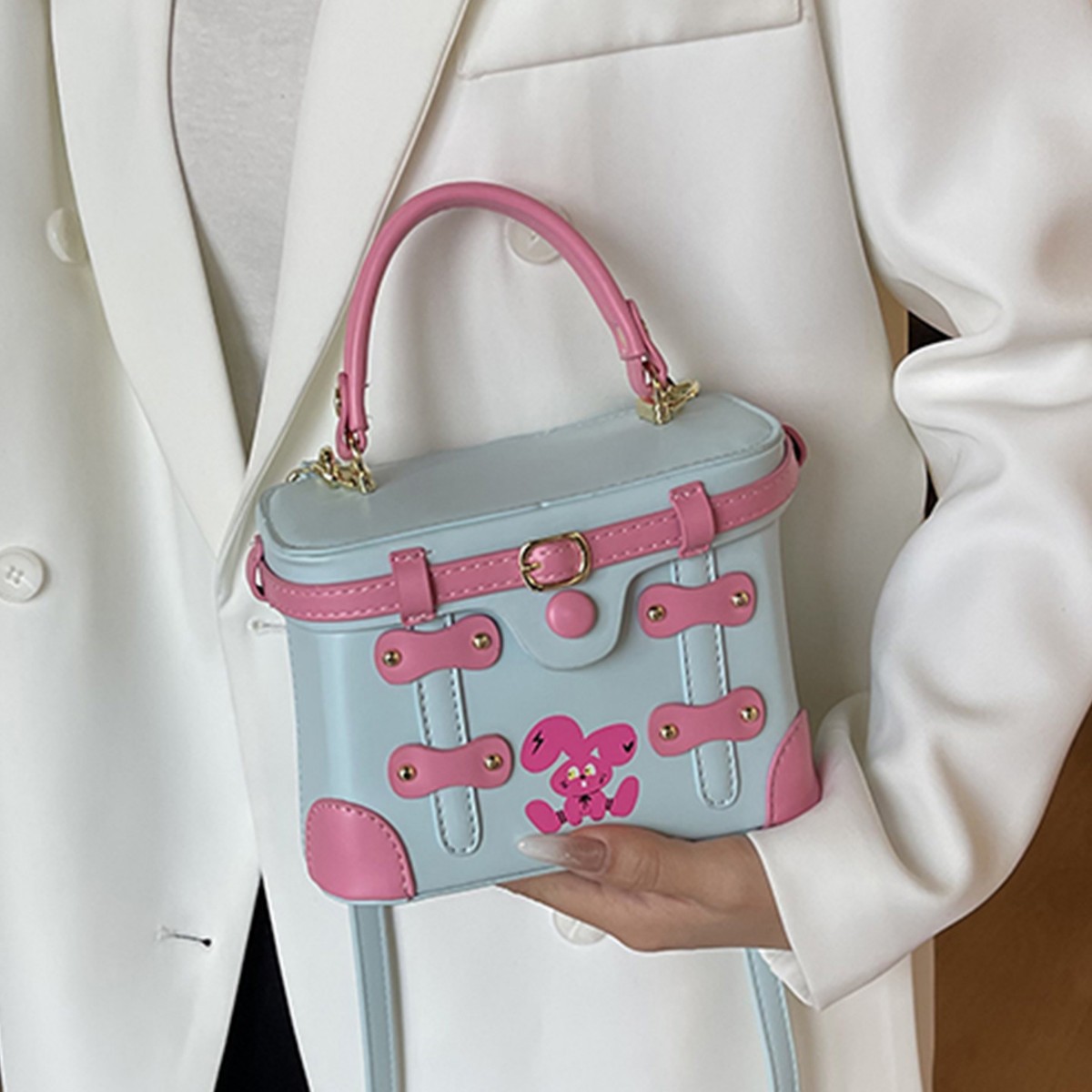New Luxury Designer Rivet PU L - Luxury Bags Japan 评论和价格