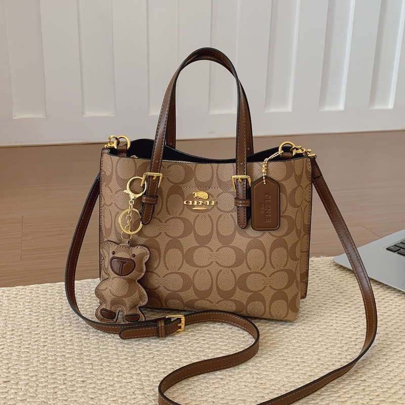 Elegant Monogram Tote Bag in C - Tote Bag Leather Monogram 评论和价格