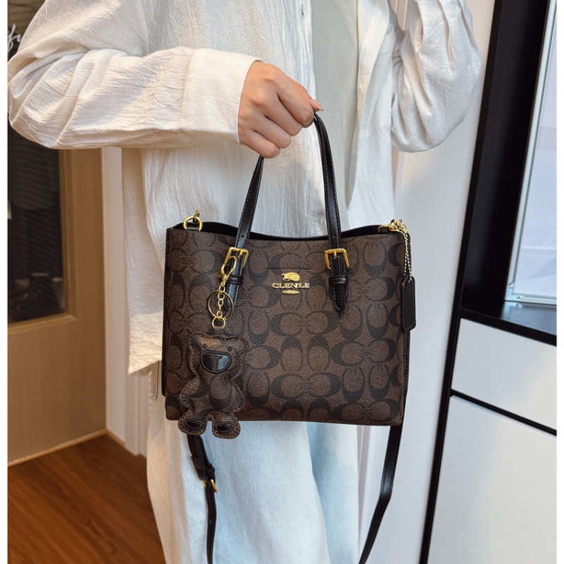 Elegant Monogram Tote Bag in C - Tote Bag Leather Monogram 评论和价格