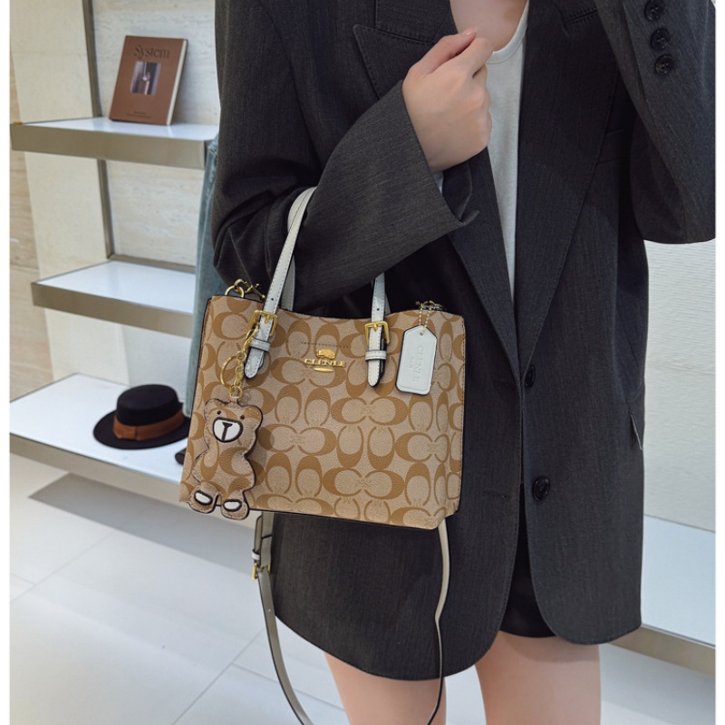 Elegant Monogram Tote Bag in C - Tote Bag Leather Monogram 评论和价格