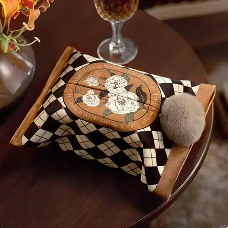 Light Luxury Tissue Box, Retro - Luxury Bags Hand Painted 评论和价格