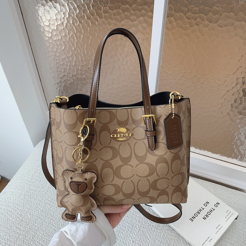 Elegant Monogram Tote Bag in C - Tote Bag Leather Monogram 评论和价格